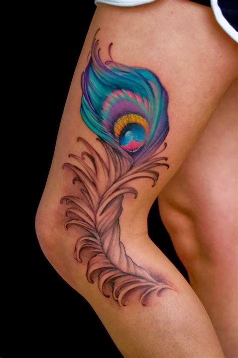 Watercolor Peacock Feather Tattoo at GetDrawings | Free download