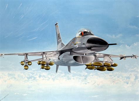 Download images about Artwork: 'F-16 Fighting Falcon' Artist: Unknown from PICRYL's archive of ...