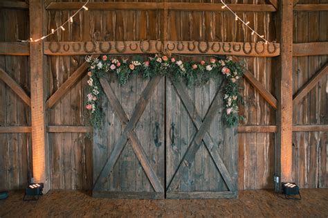 Rustic Barn Door Ceremony Backdrop