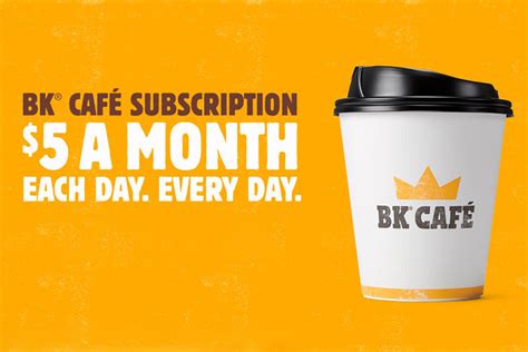 Burger King Has A Coffee Subscription Service For $5 A Month