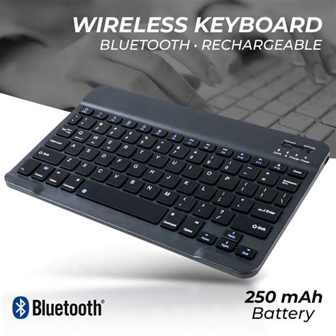 Kimsnot Wireless Bluetooth Keyboard Rechargeable 10 Inch - JP100 ...