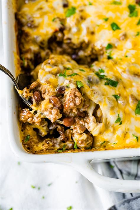 Cheesy Ground Beef and Rice Mexican Casserole - Relish