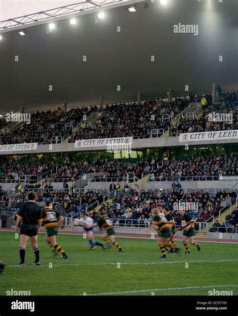 Rugby league game, Hunslet RLFC, at the opening of South Leeds stadium, west Yorkshire, northern ...