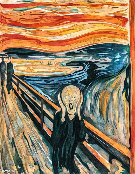 The Scream (1893) by Edvard Munch adult coloring page | free image by rawpixel.com / manotang ...