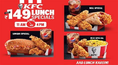 KFC India initiates All New Lunch Specials, starting at INR 149 only ...