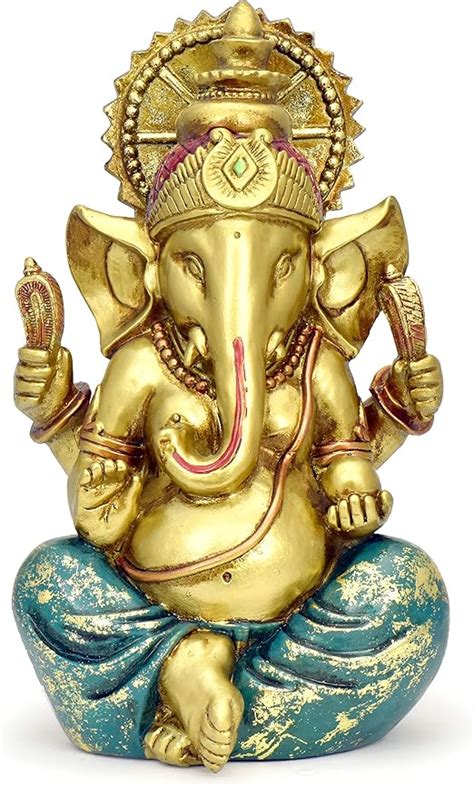 Amazon.com: Ganesha Estatua de elefante hindú Dios del éxito grande de 9.1 in de alto de resina ...