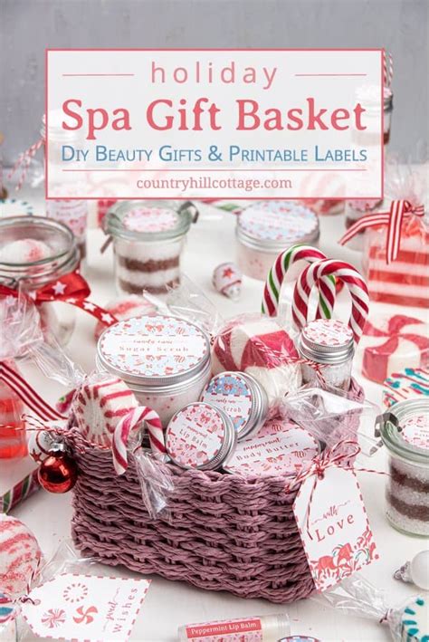 Holiday Spa Gift Basket with Homemade Beauty Gifts