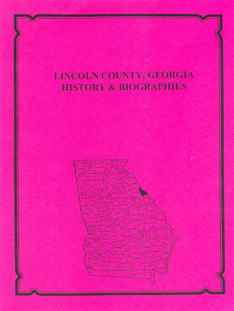 Lincoln County, Georgia History and Biographies - Southern Genealogy Books