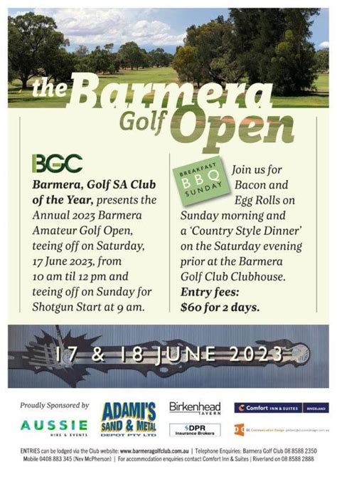 Barmera Open Entry Form - Barmera Golf Club