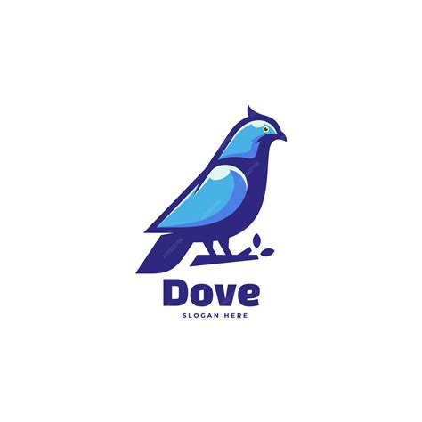 Premium Vector | Logo dove simple mascot style.