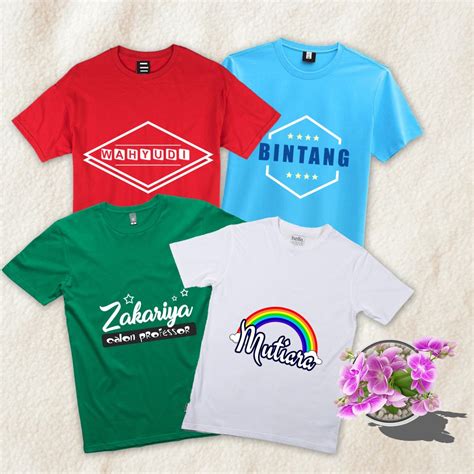 Baju Sablon Nama - Desain Baju Pengantin Pesta dan Kondangan