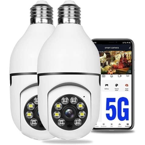 2PCS 360 Degree Security Cameras Wireless Outdoor, 2.4GHz & 5GHz WiFi ...