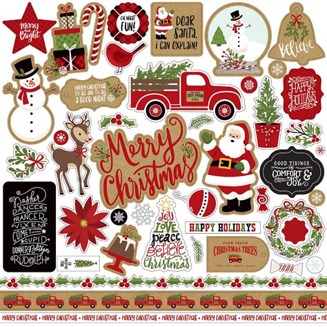 Celebrate Christmas Cardstock Stickers 12"X12"-Elements | Walmart Canada