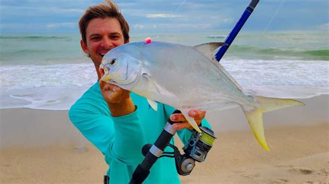 Pompano Season is NOW! - Surf Fishing Action - YouTube