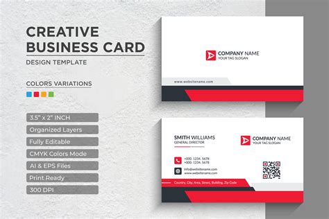 Creative Business Card Template Graphic by DesignBranding · Creative Fabrica