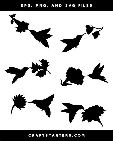 Hummingbird Flower Silhouette