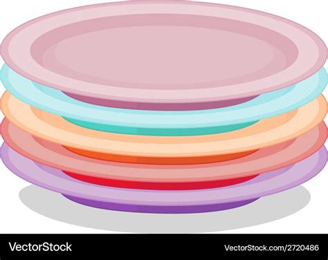 Stack of plates Royalty Free Vector Image - VectorStock