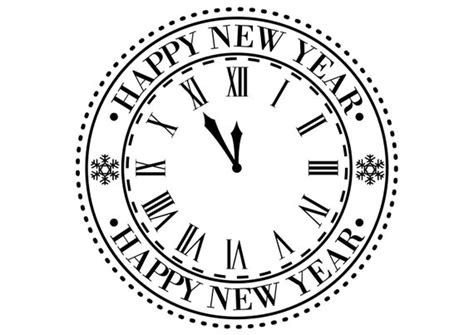 Happy New Year Clock Svg Png Jpg Ai Eps Dxf - Etsy