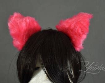 Pink cat ears | Etsy