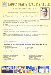 Indian Statistical Institute - [ISI], Chennai - Admissions, Contact, Website, Facilities 2024-2025