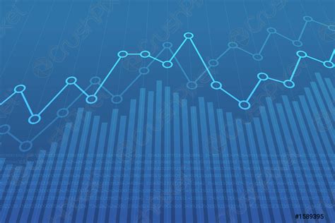 Abstract financial chart with uptrend line graph on blue background - stock vector 1589395 ...