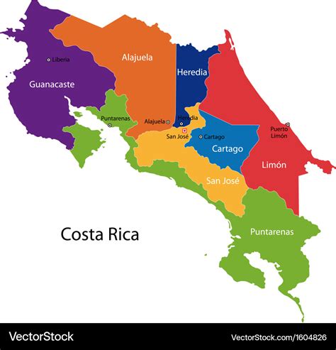 Printable Costa Rica Tourist Map