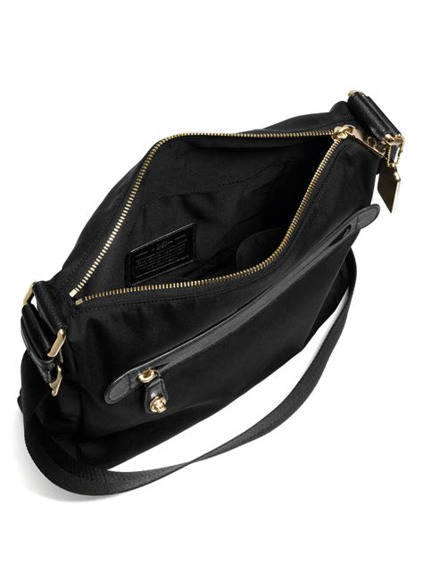 COACH Nylon Crossbody Bag in Black - Lyst