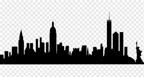 New York City, Manhattan, Skyline, Silhouette, Landmark, Black And White , Metropolis ...