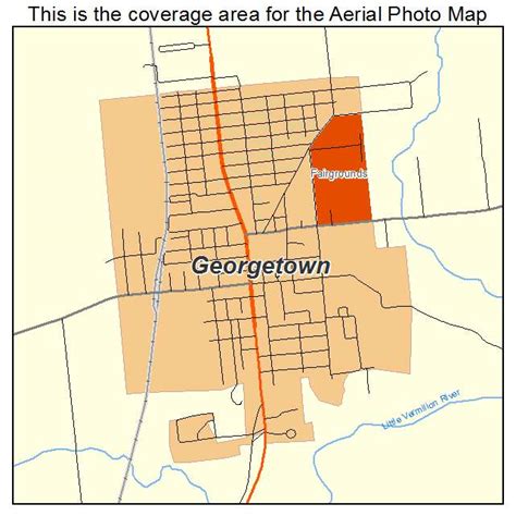 Aerial Photography Map of Georgetown, IL Illinois