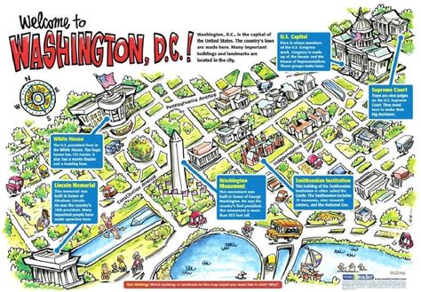 Washington Dc Attractions Map - Map Of The World