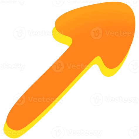 Orange yellow arrow element 41451926 PNG