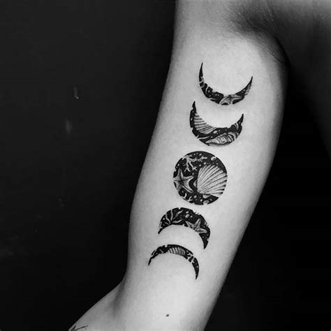 41 Moon Phases Tattoo Ideas to Inspire You - Page 2 of 4 - StayGlam