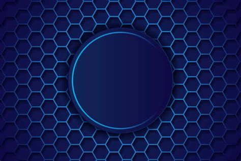 Download Navy Blue Background With Hexagon Pattern | Wallpapers.com