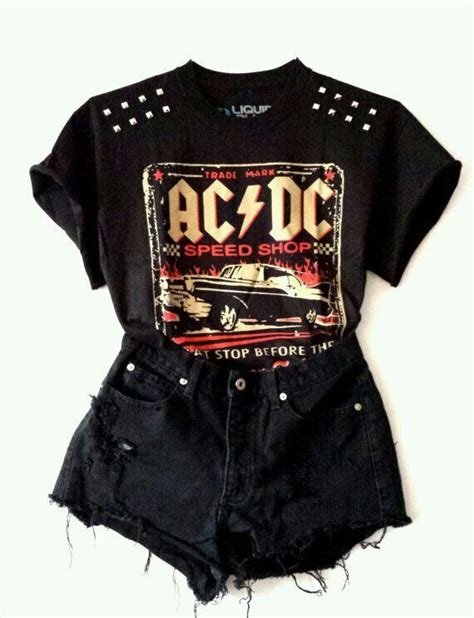 AC DC outfit | Clothes, Edgy outfits, Rock outfits