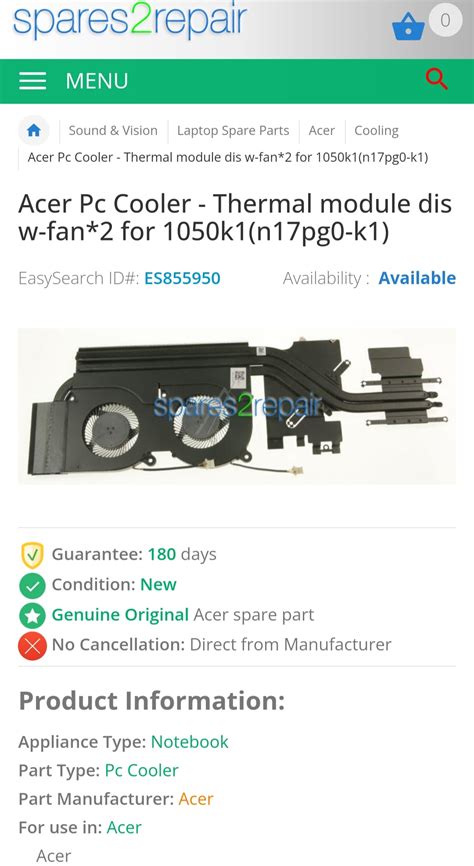 Acer Nitro 5 An515-54-54 QG fan replacement — Acer Community