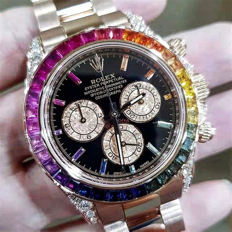 Rolex Daytona 116505 Rose Gold CUSTOM RAINBOW - SWISS HOUR