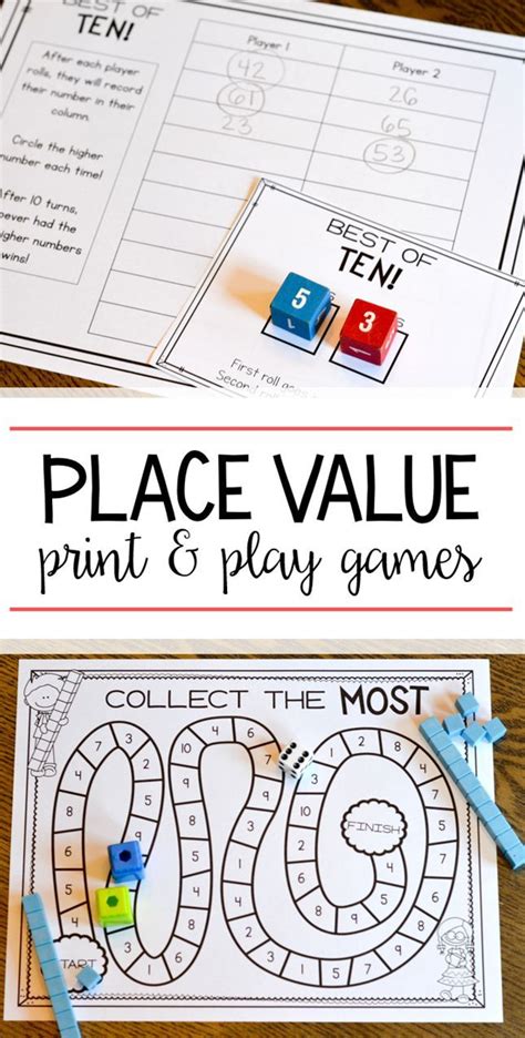 Place Value Games Printable