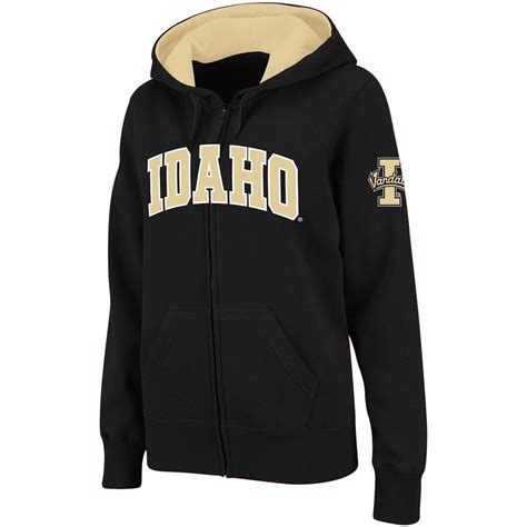 Idaho Vandals Stadium Athletic Women's Arched Name Full-Zip Hoodie - Black