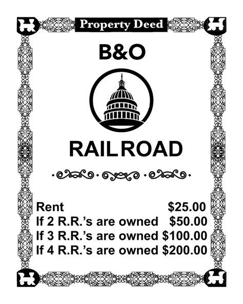 Monopoly Railroad Replacement Cards - B-O by XxOOttatxX on DeviantArt