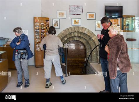 Entrance to the Pech Merle cave, famous for its prehistoric cave ...