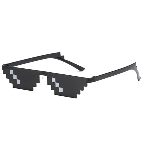 Thug Life Glasses Deal With it Sunglasses Men Mosaic Pixel Sun Glasses ...