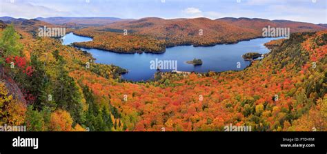 Mont Tremblant National Park panoramic view with autumn colors, Canada Stock Photo - Alamy