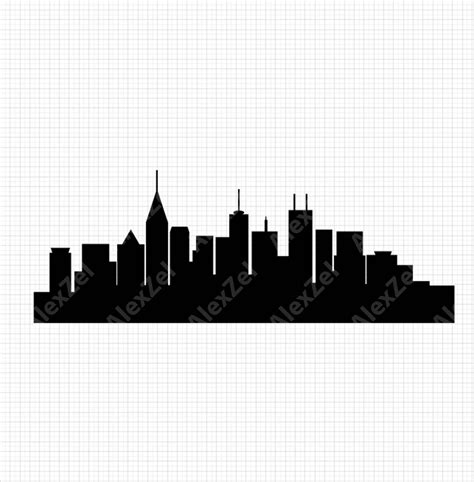 City Silhouette Urban Skyline Clipart Urban Skyline Sunset - Etsy