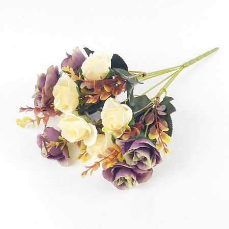 12 Heads Artificial Silk Rose Flower Bunch Bouquet Wedding Home Grave Decor Gift | Walmart Canada