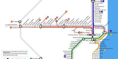 Chennai suburban train map - Chennai suburban railway map (Tamil Nadu ...