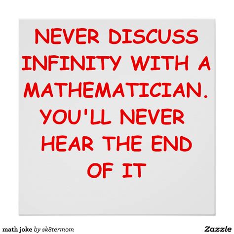 math joke poster | Zazzle.com in 2021 | Math jokes, Math puns, Math quotes