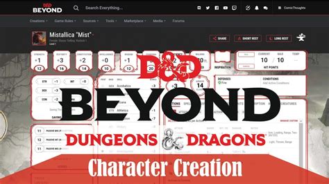 D&D Beyond - Character Creation - YouTube