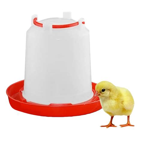 Behokic 2.5L Poultry Chicken Hen Fowl Bird Quail Water Drinking Feeder Feed Plastic Trough ...