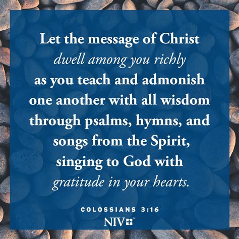 NIV Verse of the Day: Colossians 3:16