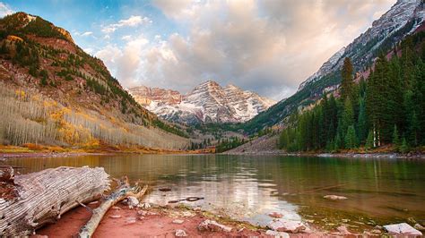 trees, Mountain, Lake, Landscape, Clouds Wallpapers HD / Desktop and ...